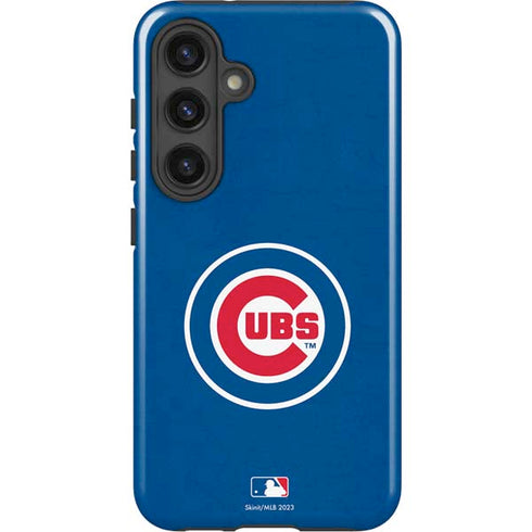 MLB Chicago Cubs - Solid Distressed Galaxy S25 Impact Case